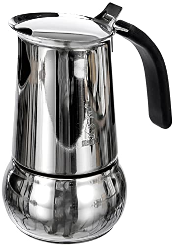 Bialetti 4883 Kitty 6 Tassen, Espressokocher Edelstahl, Rostfreier Stahl, 0.3 liters, Silber von Bialetti