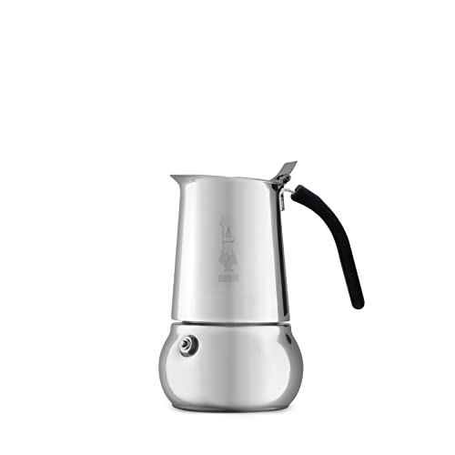 Bialetti Kitty Kaffeemaschine für 2 Tassen, 95 ml, nicht für Induktionsherde geeignet, hervorragendes Design, Edelstahl von Bialetti