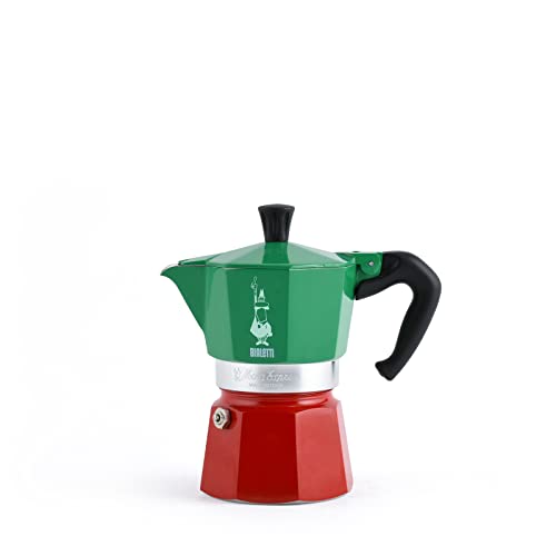 Bialetti - Moka Express: Ikonische Espressomaschine für die Herdplatte, macht echten Italienischen Kaffee, Moka-Kanne 6 Tassen (270 ml), Aluminium, Silber von Bialetti