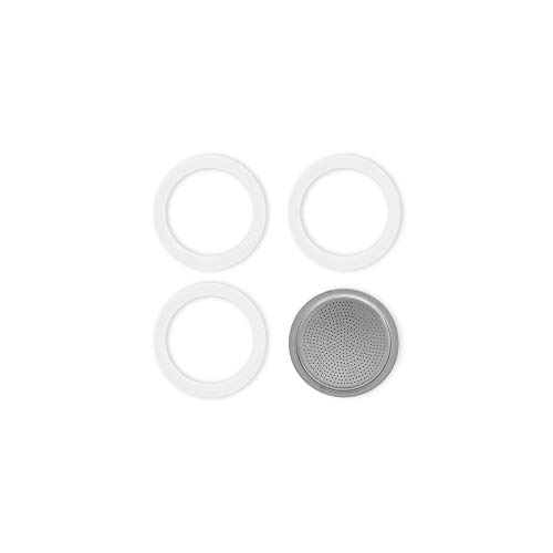 Bialetti Dichtung und Bodenplatte für Moke und Kaffee 6 Tassen Aluminium von Bialetti