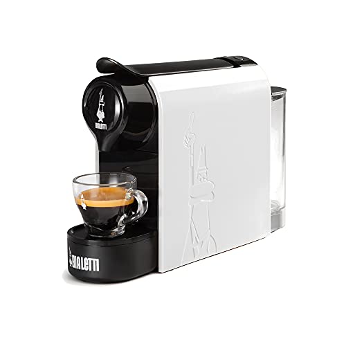 Bialetti Gioia, Espresso-Kaffeemaschine für AluminiumKapseln, Superkompakt, 500-ml-Behälter, 1200 W, Weiß von Bialetti