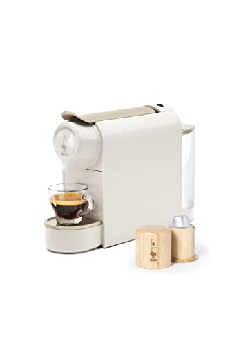 Bialetti Gioia, Espresso-Kaffeemaschine für Aluminiumkapseln, superkompakt, 500-ml-Tank, 50 Prozent recycelter Kunststoff, Taupe von Bialetti