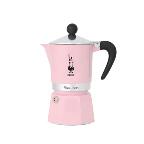Bialetti Kaffeemaschine, Pinke Farbe, 3 Tassen von Bialetti