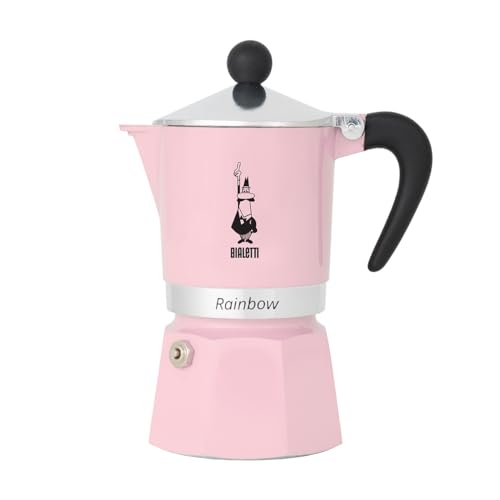 Bialetti Rainbow Kaffeemaschine, 6 Tassen, Rosa, Pinke Farbe von Bialetti