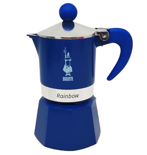 Bialetti Kaffeemaschine für 1 Tasse Rainbow Blau Nussknacker Kollektion Limitierte Serie von Bialetti