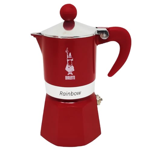 Bialetti Kaffeemaschine für 1 Tasse Rainbow Rot Nussknacker Kollektion Limitierte Serie von Bialetti