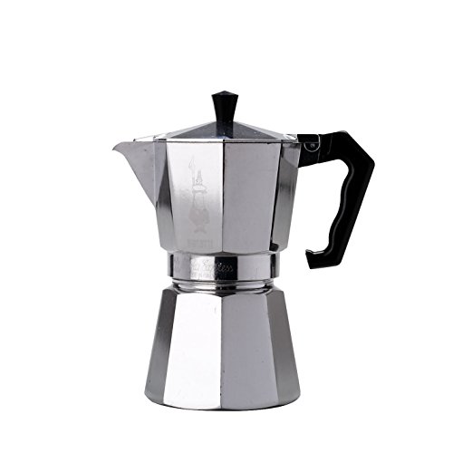 Bialetti - Moka Express: Ikonische Espressomaschine für die Herdplatte, macht echten Italienischen Kaffee, Moka-Kanne 12 Tassen (600 ml), Aluminium, Silber von Bialetti