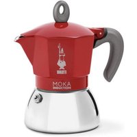 Bialetti Moka Induktion - Espressokocher mit Bi-Layer-Kessel - rot - für 4 Tassen von Bialetti