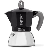 Bialetti Moka Induktion - Espressokocher mit Bi-Layer-Kessel - schwarz - für 2 Tassen von Bialetti