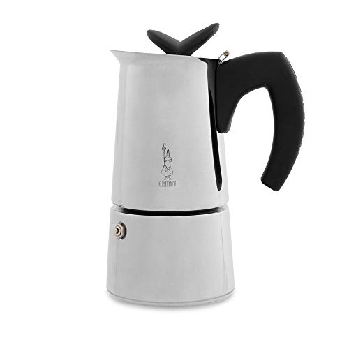 Bialetti Musa Kaffeemaschine für 6 Tassen, Thermoplastischer Griff, geeignet für alle Herdarten, 6 Tassen (225 ml), Edelstahl 18/10 von Bialetti