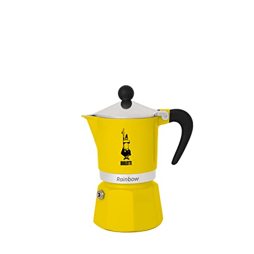 Bialetti 4983 Rainbow Caffettiera Colorata, Alluminio, Giallo, 6 Tassen, Gelb von Bialetti