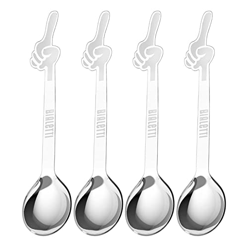 Bialetti Set 4 Spoons OMINO Kaffeelöffel, mehrfarbig, einzigartig von Bialetti