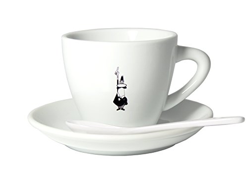 Bialetti Y0TZ099 Tazzina Cappuccino Istituzionale (con Piattino),Porcellana, 1 Stück (1er Pack) von Bialetti