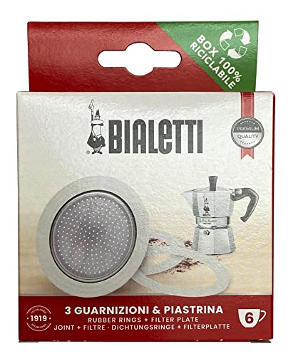 Bialetti Dichtung und Filter für Kaffeemaschine Moka DAMA 6 Tassen von Bialetti