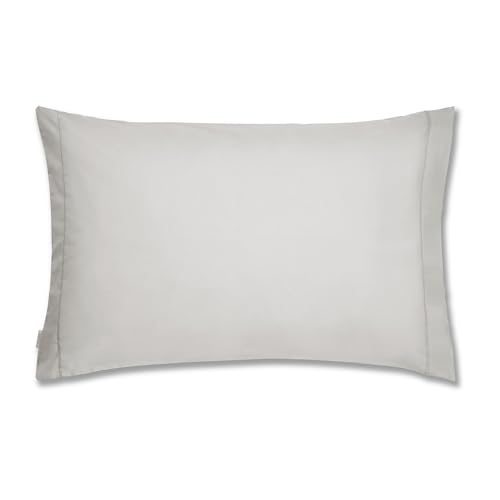 Plain Dyed Cotton Percale Grey 200TC Housewife Pillowcases 50 x 80 cm (2) von Bianca Cotton Soft