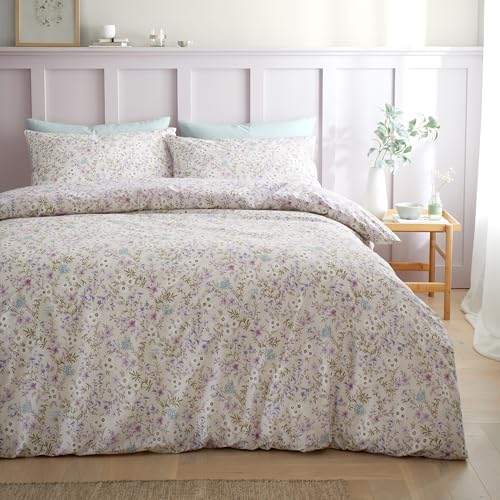 Bianca Ditsy Bettwäsche-Set mit Kissenbezug, Fadenzahl 200, Baumwolle, wendbar, für Super-Kingsize-Bett, Lila Bianca Ditsy Bettwäsche-Set mit Kissenbezug, Fadenzahl 200, Baumwolle, wendbar, für Super-Kingsize-Bett, Lila von Bianca