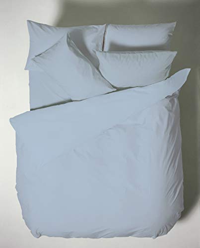 Bianca Plain Dyed Blue Bettwäsche-Set für Betten mit 150 cm, 100% Perkal-Baumwolle von Bianca