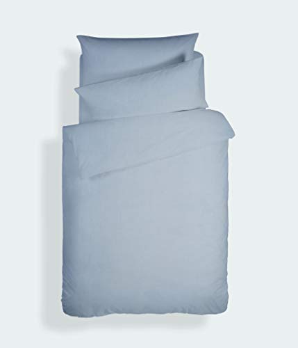 Bianca Plain Dyed Denim Bettwäsche-Set für 105 cm breite Betten, 100% Perkal-Baumwolle von Bianca