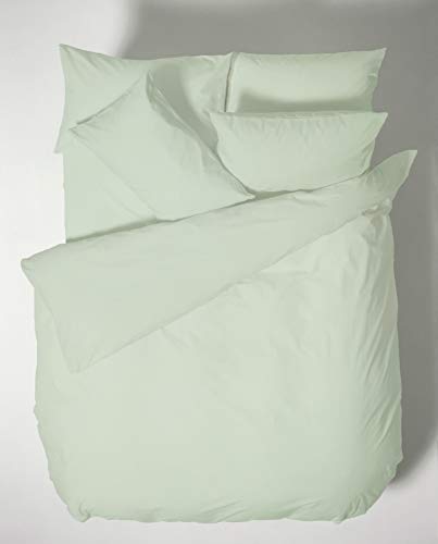 Bianca Plain Dyed Light Green Bettwäsche-Set für Betten mit 150 cm, 100% Perkal-Baumwolle von Bianca