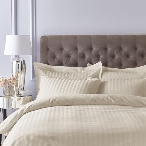 Bianca Spannbetttuch, Fadenzahl 300, Baumwollsatin, gestreift, für Super-Kingsize-Bett, naturfarben Bianca Spannbetttuch, Fadenzahl 300, Baumwollsatin, gestreift, für Super-Kingsize-Bett, naturfarben von Bianca