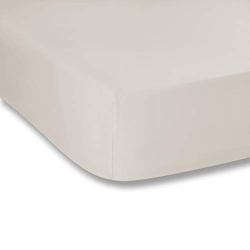 Plain Dyed Neutral, Spannbettlaken, 105 x 200 cm, 100% Perkal-Baumwolle Plain Dyed Neutral, Spannbettlaken, 105 x 200 cm, 100% Perkal-Baumwolle von Bianca