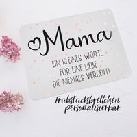 Frühstücksbrettchen Mit Namen Personalisierbar // Vesperbrett Schneidebrett Aus Kunststoff Geschenk Zum Muttertag Für Mama von BiancasHandgemachtes