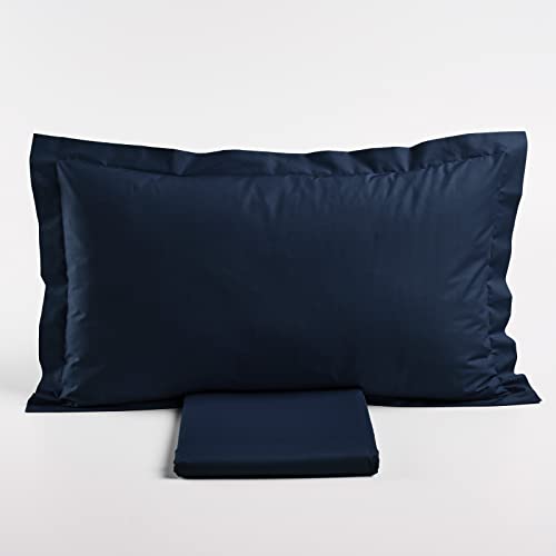 Biancoperla Lab 31 CIPRO Bettwäsche-Set für Doppelbett, Marineblau von Biancoperla Lab 31