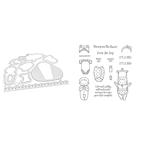 Bianriche Baby Clear Silicone Stamp Crib Cutting Die Stencils Template Embossing for Card DIY Making Scrapbook Photo Decoration von Bianriche