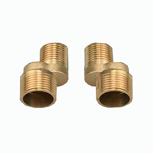 BiaoTeng Badewannen armaturen adapter s-anschluss für wandarmaturen 3/4 x 1/2 zoll 3/4 x 1/2 adapter messing eckventil 1/2 zoll 3/4 zoll 3/4 x 1/2 chrom Für Badezimmer,golden B von BiaoTeng