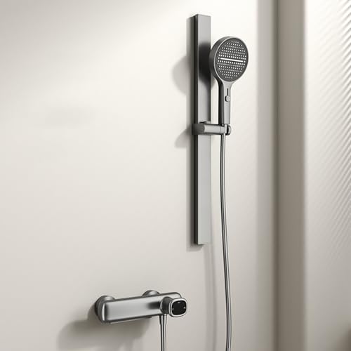 BiaoTeng Badewannenarmatur Wasserfall mit Brause mit Halterung 4 Strahlarten Warm und Kalt Messing Armatur Badewanne mit Handbrause Grau BiaoTeng Badewannenarmatur Wasserfall mit Brause mit Halterung 4 Strahlarten Warm und Kalt Messing Armatur Badewanne mit Handbrause Grau von BiaoTeng