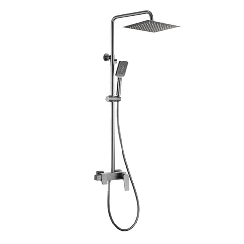 BiaoTeng Duschgarnitur Set mit Handbrause Und Mischbatterie Duschsystem mit Wasserfall 3 Strahlarten Warm und Kalt Duschset Wandmontage Messing Einhebelmischer Grau BiaoTeng Duschgarnitur Set mit Handbrause Und Mischbatterie Duschsystem mit Wasserfall 3 Strahlarten Warm und Kalt Duschset Wandmontage Messing Einhebelmischer Grau von BiaoTeng