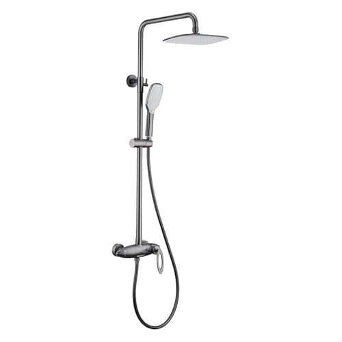 BiaoTeng Duschstange mit Regendusche Und Handbrause Duschgarnitur Wasserfall Einhebelmischer 3 Funktionen Warm und Kalt Duschset Wandmontage Grau BiaoTeng Duschstange mit Regendusche Und Handbrause Duschgarnitur Wasserfall Einhebelmischer 3 Funktionen Warm und Kalt Duschset Wandmontage Grau von BiaoTeng