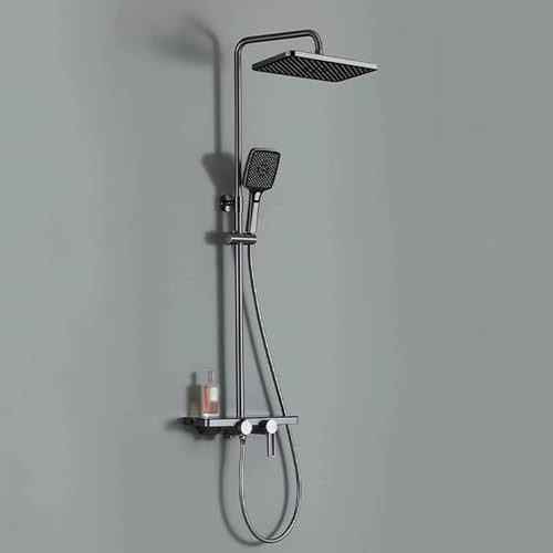 BiaoTeng Duschsystem mit Armatur Grau Duschgarnitur mit Regendusche Rund Einhebelmischer Warm und Kalt Dusche Komplett mit Armatur Messing BiaoTeng Duschsystem mit Armatur Grau Duschgarnitur mit Regendusche Rund Einhebelmischer Warm und Kalt Dusche Komplett mit Armatur Messing von BiaoTeng