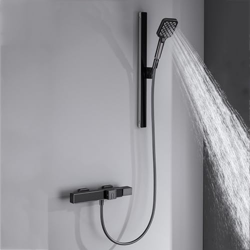 BiaoTeng Mischbatterie Badewanne mit Brause und Duschstange Wasserhahn Badewanne Wasserfall 3 Strahlarten Warm und Kalt Messing Badewannenarmaturen mit Brause Grau BiaoTeng Mischbatterie Badewanne mit Brause und Duschstange Wasserhahn Badewanne Wasserfall 3 Strahlarten Warm und Kalt Messing Badewannenarmaturen mit Brause Grau von BiaoTeng