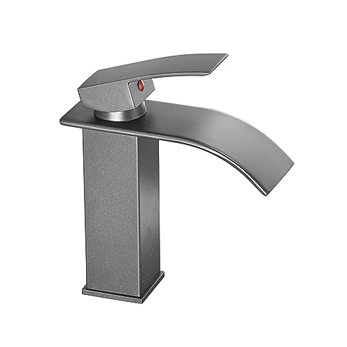 BiaoTeng Mischbatterie Waschbecken Wasserfall Messing Einhebelmischer heiß und kalt Wasserhahn Badezimmer Grau Waschbecken Armaturen Grau,Grau A BiaoTeng Mischbatterie Waschbecken Wasserfall Messing Einhebelmischer heiß und kalt Wasserhahn Badezimmer Grau Waschbecken Armaturen Grau,Grau A von BiaoTeng