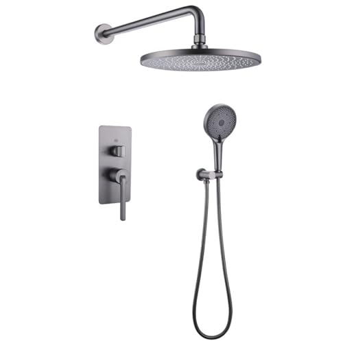 BiaoTeng Unterputz Duscharmatur Set 3 Modus mit Handbrause Warm und Kalt Duschsystem Messing Duschset Unterputz Grau BiaoTeng Unterputz Duscharmatur Set 3 Modus mit Handbrause Warm und Kalt Duschsystem Messing Duschset Unterputz Grau von BiaoTeng