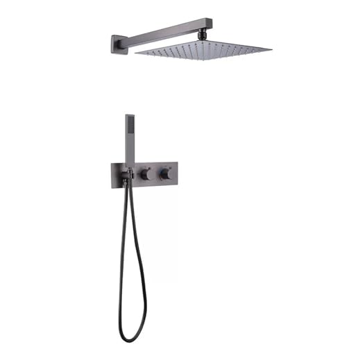 BiaoTeng Unterputz Duscharmatur Set Wandmontage Warm und Kalt Duschsystem Messing Duschamaturenset Regendusche Unterputz Grau BiaoTeng Unterputz Duscharmatur Set Wandmontage Warm und Kalt Duschsystem Messing Duschamaturenset Regendusche Unterputz Grau von BiaoTeng