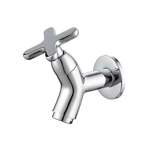 BiaoTeng Wandmontierter Wasserhahn Kaltwasser Armatur Wandmontage Einhandmischer Messing Außenwasserhahn Wand Mop Pool Wasserhahn Chrom von BiaoTeng