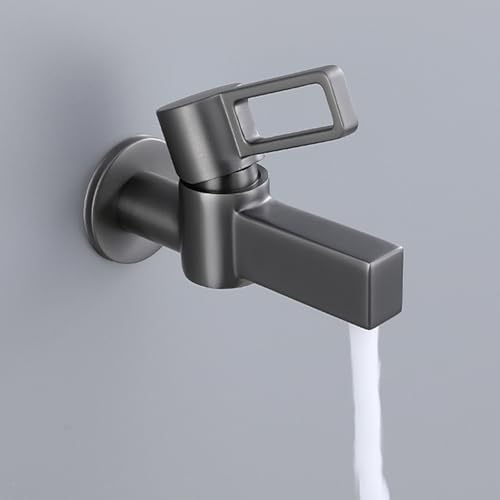 BiaoTeng Wandmontierter Wasserhahn Kaltwasser Armatur Wandmontage Einhandmischer Messing Gartenwasserhahn 1/2 Zoll Grau BiaoTeng Wandmontierter Wasserhahn Kaltwasser Armatur Wandmontage Einhandmischer Messing Gartenwasserhahn 1/2 Zoll Grau von BiaoTeng