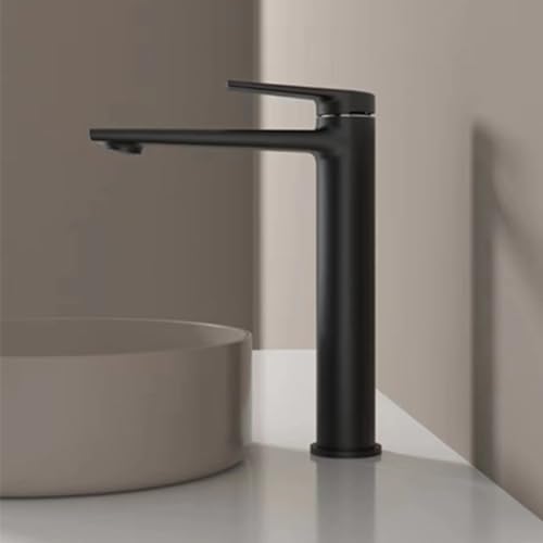 BiaoTeng Waschbeckenarmatur Schwarz Badezimmer Warm und Kalt Armatur Badezimmer Einhebel Messing Wasserhahn Bad Hoch BiaoTeng Waschbeckenarmatur Schwarz Badezimmer Warm und Kalt Armatur Badezimmer Einhebel Messing Wasserhahn Bad Hoch von BiaoTeng