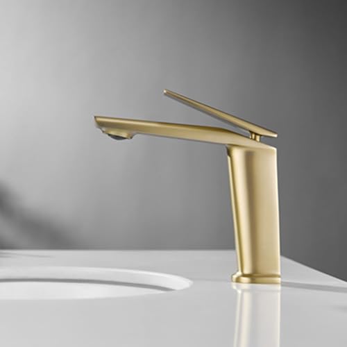 BiaoTeng Waschtischarmatur Gold Gebürstet Warm und Kalt Badezimmer Mischbatterie Waschbecken Messing Gold Gebürstet BiaoTeng Waschtischarmatur Gold Gebürstet Warm und Kalt Badezimmer Mischbatterie Waschbecken Messing Gold Gebürstet von BiaoTeng