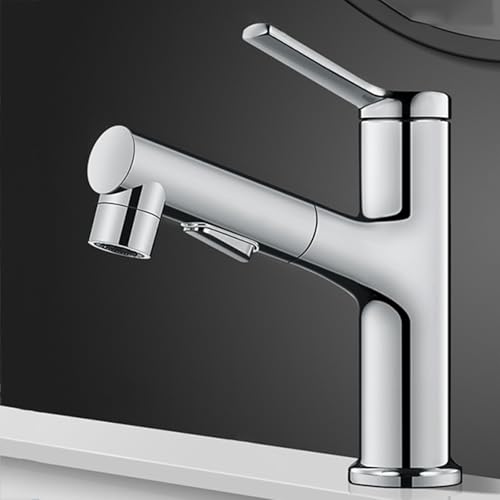 BiaoTeng Wasserhahn mit Ausziehbarer Brause Bad 3 Strahlarten Warm und Kalt Messing Mischbatterie Bad Ausziehbar Einhebelmischer Silber BiaoTeng Wasserhahn mit Ausziehbarer Brause Bad 3 Strahlarten Warm und Kalt Messing Mischbatterie Bad Ausziehbar Einhebelmischer Silber von BiaoTeng