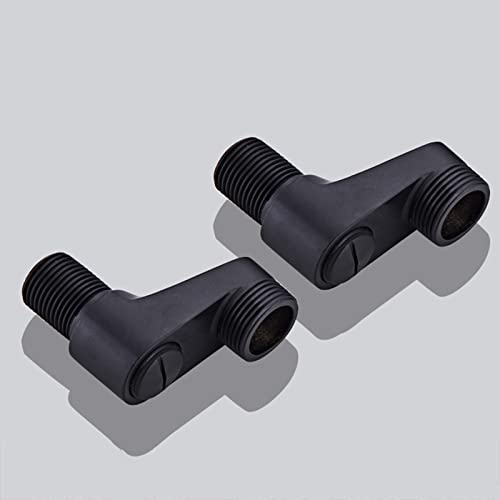 badewannen wasserhahn adapter wasserhahn 3/4 zoll 1/2 duscharmatur adapter Verstellbarer Schwenkarm Badarmatur Zubehör aus Messing,Schwarz von BiaoTeng