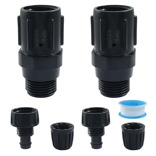 Biaungdo 5 Stück 15 PSI Tropfbewässerungsdruckregler-Set, 1,9 cm FHT x 1,9 cm MHT Druckminderer, Niederflussventil mit 1,27 cm Tropfbewässerungsschlauchadapter, Wasserhahn-Schlauchadapter Biaungdo 5 Stück 15 PSI Tropfbewässerungsdruckregler-Set, 1,9 cm FHT x 1,9 cm MHT Druckminderer, Niederflussventil mit 1,27 cm Tropfbewässerungsschlauchadapter, Wasserhahn-Schlauchadapter von Biaungdo