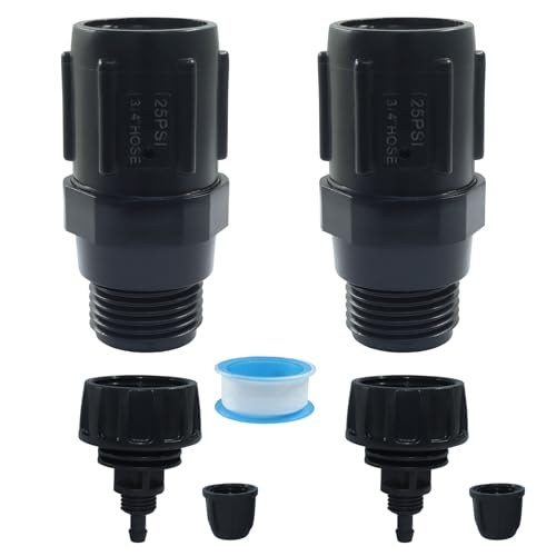 Biaungdo 5 Stück 25 PSI Tropfbewässerungsdruckregler-Set, 1,9 cm FHT x 1,9 cm MHT Druckminderer, Niederflussventil mit 6,35 mm Tropfbewässerungsschlauch auf Gartenhahn-Adapter Biaungdo 5 Stück 25 PSI Tropfbewässerungsdruckregler-Set, 1,9 cm FHT x 1,9 cm MHT Druckminderer, Niederflussventil mit 6,35 mm Tropfbewässerungsschlauch auf Gartenhahn-Adapter von Biaungdo