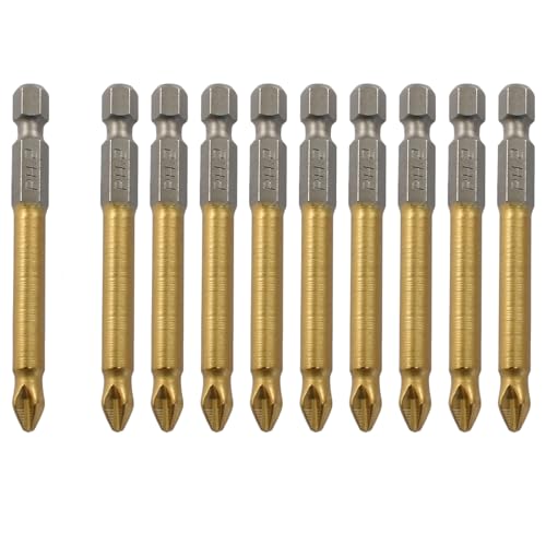 Biaungdo Magnetisches PH2 Kreuzschlitz-Bit-Set, rutschfest, #2 Kreuzschlitz-Schraubendreher-Bits, 50 mm lang, PH2 x 50 mm, 10 Stück Biaungdo Magnetisches PH2 Kreuzschlitz-Bit-Set, rutschfest, #2 Kreuzschlitz-Schraubendreher-Bits, 50 mm lang, PH2 x 50 mm, 10 Stück von Biaungdo