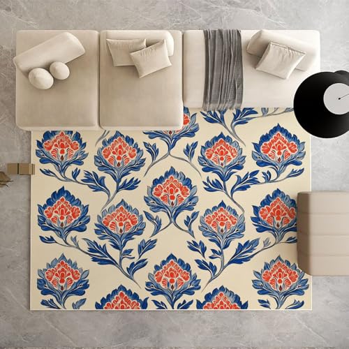 Biauyaii Abstrakte Blumen Teppich Schlafzimmer 180 x 270 cm Rustikaler Paisley Teppiche rutschfest Waschbarer RugCarpet Weiche Kurzflor für Küche Esszimmer Kinderzimmer Biauyaii Abstrakte Blumen Teppich Schlafzimmer 180 x 270 cm Rustikaler Paisley Teppiche rutschfest Waschbarer RugCarpet Weiche Kurzflor für Küche Esszimmer Kinderzimmer von Biauyaii