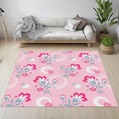 Biauyaii Abstrakte Blumen Teppich Wohnzimmer Weicher rutschfest 140 x 200 cm Moderner Geometrie Carpet Waschbarer Kurzflor Flanell Rug für Schlafzimmer kinderteppich Bettvorleger Küche Biauyaii Abstrakte Blumen Teppich Wohnzimmer Weicher rutschfest 140 x 200 cm Moderner Geometrie Carpet Waschbarer Kurzflor Flanell Rug für Schlafzimmer kinderteppich Bettvorleger Küche von Biauyaii