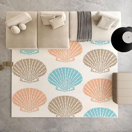 Biauyaii Bunt Hülse Meereslebewesen Teppich Wohnzimmer Weicher rutschfest 160 x 230 cm Symmetrie Muster Carpet Waschbarer Kurzflor Flanell Rug für Schlafzimmer kinderteppich Bettvorleger Küche Biauyaii Bunt Hülse Meereslebewesen Teppich Wohnzimmer Weicher rutschfest 160 x 230 cm Symmetrie Muster Carpet Waschbarer Kurzflor Flanell Rug für Schlafzimmer kinderteppich Bettvorleger Küche von Biauyaii