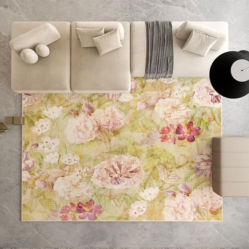 Biauyaii Buntes Graffiti Blumen Teppich Wohnzimmer Weicher rutschfest 120 x 170 cm Jahrgang Ölgemälde Carpet Waschbarer Kurzflor Flanell Rug für Schlafzimmer kinderteppich Bettvorleger Küche Biauyaii Buntes Graffiti Blumen Teppich Wohnzimmer Weicher rutschfest 120 x 170 cm Jahrgang Ölgemälde Carpet Waschbarer Kurzflor Flanell Rug für Schlafzimmer kinderteppich Bettvorleger Küche von Biauyaii